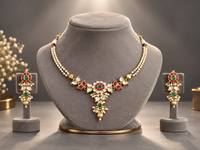 Jadau Necklace Set with Matching Earrings