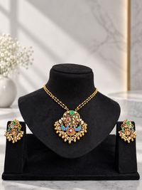 Peacock Motif Heritage Necklace Set