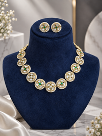 Jadau necklace and earrings set