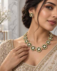 Jadau Necklace with Earrings