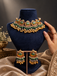 Bridal Choker Set with Matching Earrings