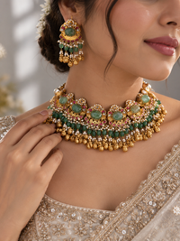 Bridal Choker Set with Matching Earrings