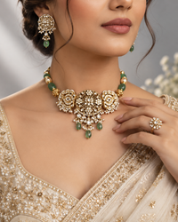 Emerald Royal Medallion Choker Set