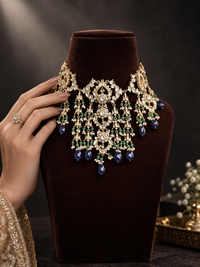 Royal Sapphire Emerald Kundan Choker