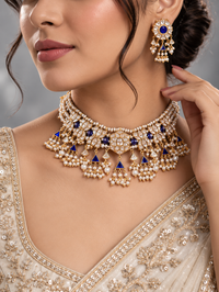 Jadau monopoly choker necklace set