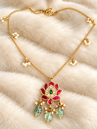 Gulnaar Lotus Pendant Necklace