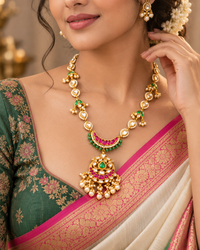 Meher Emerald Ruby Jadau Necklace