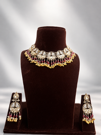 Polki choker necklace set