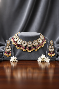 Polki choker necklace set