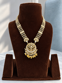 Royal Noor Pearl Medallion polki Necklace