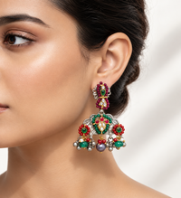 Dual tone Dangler earrings Silver (92.5)