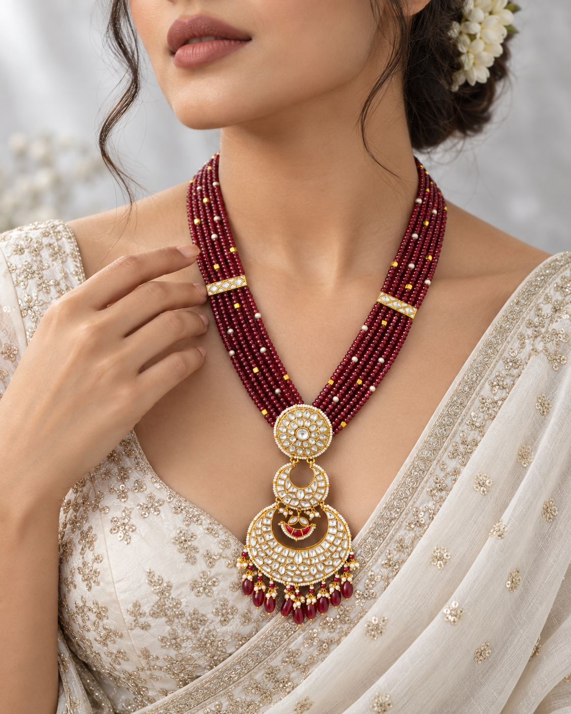 Multi-layered Jadau Necklace