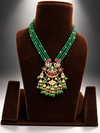 Emerald Noor Jadau Pendant Necklace