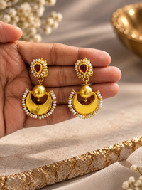 Silver 92.5 Chandbali earrings