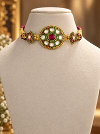 Jadav meenakari choker (Silver 92.5)