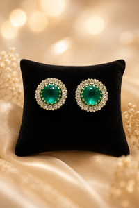 Emerald Polki Kundan Earrings