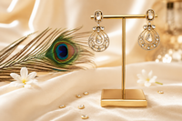 Noor-e-Mor Kundan Chandbali Earrings