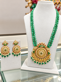 Rajshree Emerald Heritage Rani Haar Set