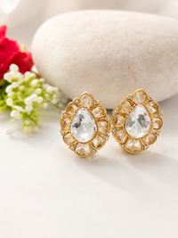 Dew Kundan Stud Earrings