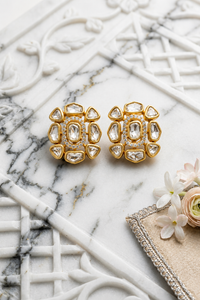 Royal Prism Kundan Stud Earrings