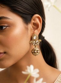 Ivory Jhumka Drop Earrings