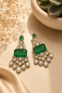 Emerald Royale Statement Earrings