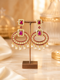 Rani Pearl Drop Statement Earrings