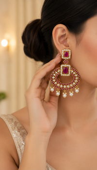 Rani Pearl Drop Statement Earrings