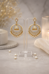 Pearl Majesty Jhumka Chandbali Earrings