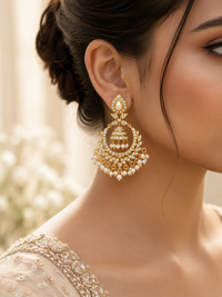 Pearl Majesty Jhumka Chandbali Earrings