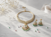 Jadau Necklace with matching earrings