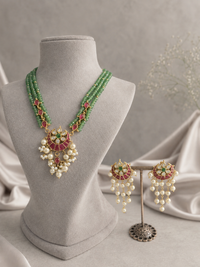 Emerald Raga Jadau Pearl Set