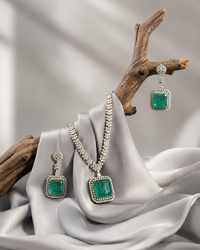 Ziva Sparkle AD Diamond necklace with earrings