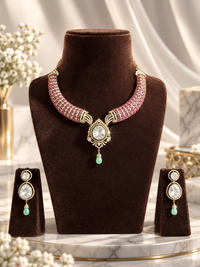 Divine Kundan Polki choker Necklace Set