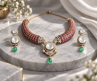 Divine Kundan Polki choker Necklace Set