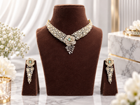Kundan Monopoly AD Diamond necklace and earring set