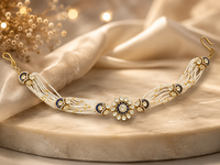 Moissanite matha patti with meenakari (1 pcs)