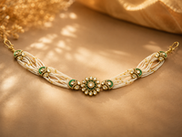 Moissanite matha patti with meenakari (1 pcs)