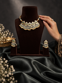 Bridal Choker Set with Matching Earrings