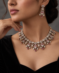 Royal Rani Pink Kundan Set