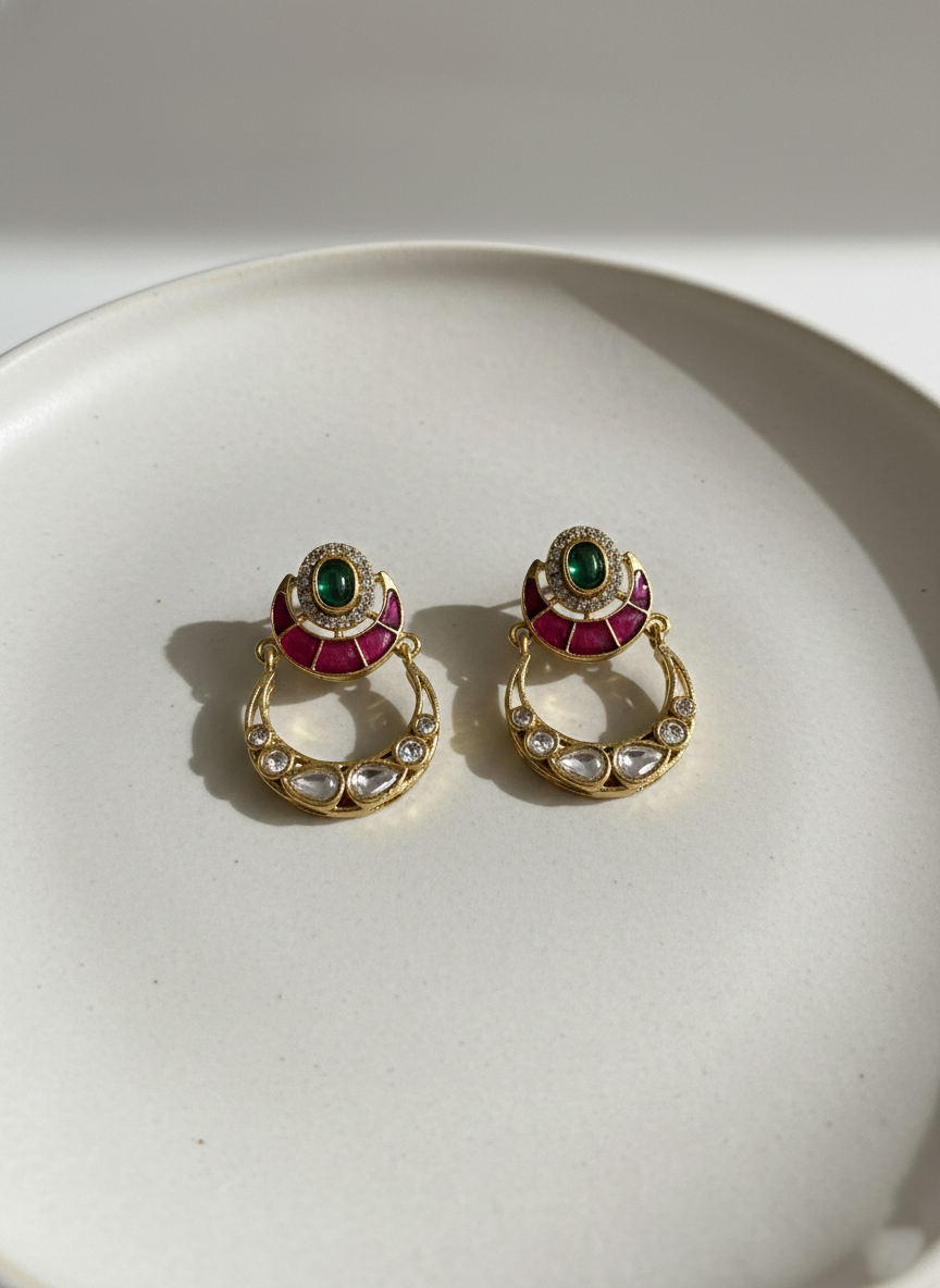 Jadau Chandbali Earrings