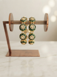 Royal Emerald Jadau Statement Bangles