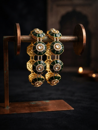 Royal Emerald Jadau Statement Bangles